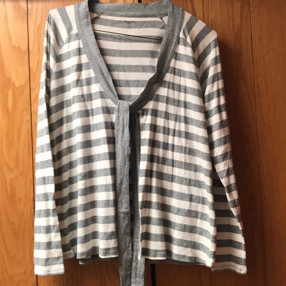 Garnet Hill tie cardigan